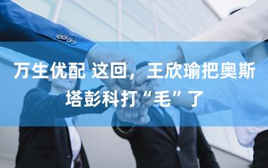 万生优配 这回，王欣瑜把奥斯塔彭科打“毛”了