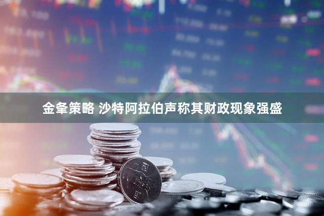 金夆策略 沙特阿拉伯声称其财政现象强盛