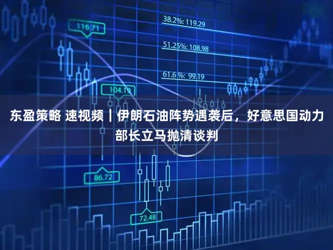 东盈策略 速视频｜伊朗石油阵势遇袭后，好意思国动力部长立马抛清谈判