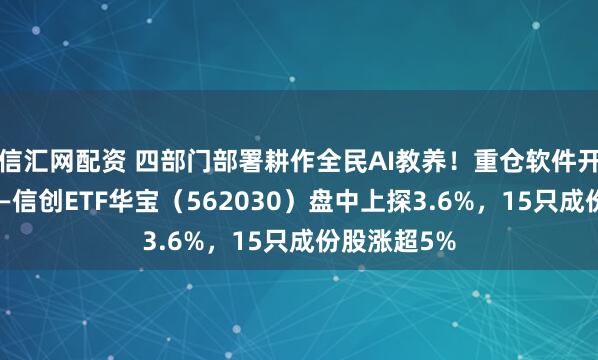 信汇网配资 四部门部署耕作全民AI教养！重仓软件开刊行业的——信创ETF华宝（562030）盘中上探3.6%，15只成份股涨超5%